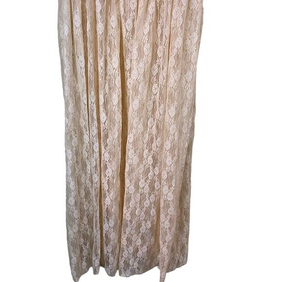 Ivory Long Lace Summer Dress Size Medium - Picture 7 of 9